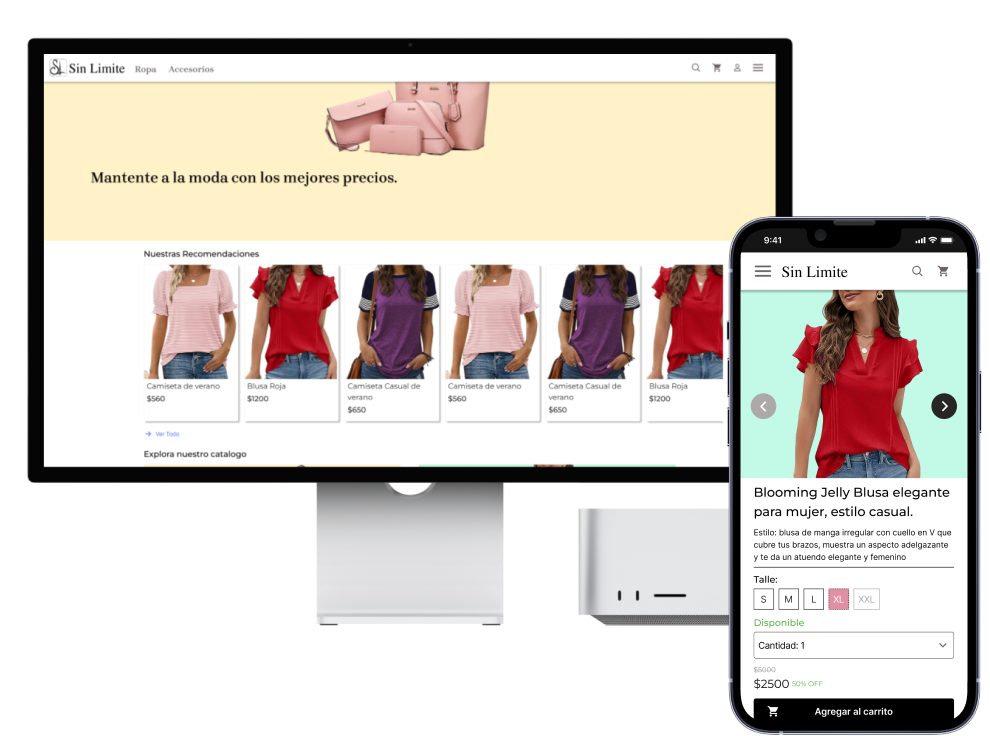 Mockup e-commerce